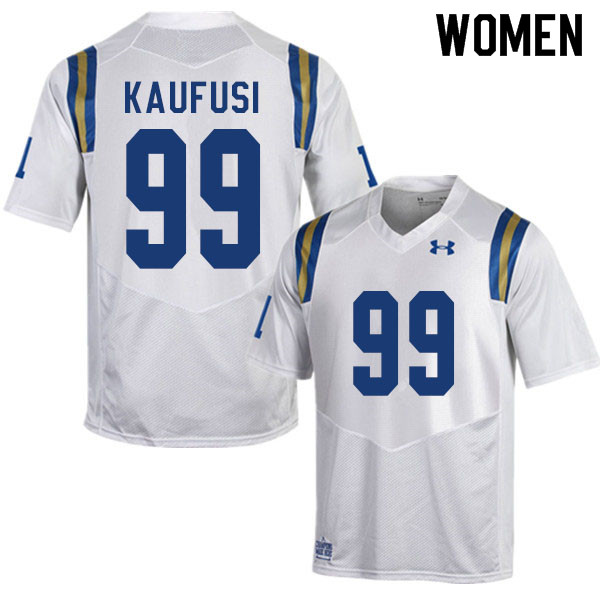 Women #99 Sitiveni Kaufusi UCLA Bruins College Football Jerseys Sale-White - Click Image to Close